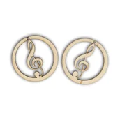 Dekoratorstwo - EKO-DECO, kolczyki, klucz wiolinowy - miniaturka - grafika 1