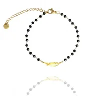 Bransoletki - Bransoletka na rękę stal chirurgiczna pozłacana 14k złotem BST1450 - miniaturka - grafika 1