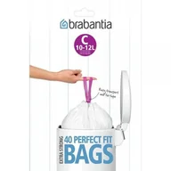 Miotły, szufle, mopy - Worki na śmieci 10-12 l rozmiar C 40 szt Brabantia Brabantia - miniaturka - grafika 1