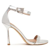 Sandały damskie - Sandały Guess FLPINS LEL03 Srebrny - miniaturka - grafika 1