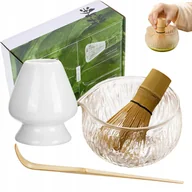 Herbata - Bambusowy Zestaw Prezentowy Do Herbaty Matchy Chashaku Trzepaczka Łyżka - miniaturka - grafika 1