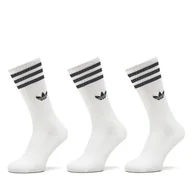 Skarpetki męskie - Zestaw 3 par wysokich skarpet unisex adidas Solid Crew IJ0734 Biały - miniaturka - grafika 1