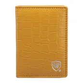Etui na dokumenty i karty - Mały skórzany portfel RFID KUK-77TCRYLW (Musztardowy) - miniaturka - grafika 1