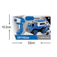 Zabawki zdalnie sterowane - Pojazd Sterowany Konstrukcy 3W1 R/c Auto Policja - miniaturka - grafika 1