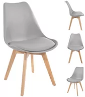 Krzesła - Mufart Zestaw 4 szarych krzeseł do jadalni/salony bądź gabinetu ATTE model_3317_4-MARK-ATTY16 - miniaturka - grafika 1