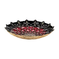 Miski i półmiski - Salaterka Szklana 30 cm Robusta Czarno-Czerwona Villa Italia - miniaturka - grafika 1