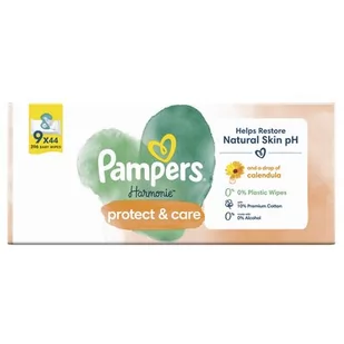 Chusteczki nawilżane PAMPERS Harmonie Protect & Care (396 szt.) - Chusteczki nawilżane - miniaturka - grafika 1