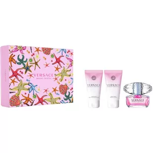 Versace Bright Crystal zestaw woda toaletowa spray 50ml + balsam do ciała 50ml + żel pod prysznic 50ml - Kosmetyki do kąpieli - miniaturka - grafika 1