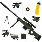 Zabawki militarne - Karabin Snajperski Pistolet Na Kulki 108Cm Luneta +Y Kulki Plastikowe - miniaturka - grafika 1