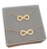 Zestawy biżuterii dla kobiet - Naszyjnik i bransoletka NIESKOŃCZONOŚĆ CELEBRYTKA - miniaturka - grafika 1
