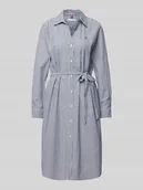 Sukienki - Sukienka midi z wiązanym paskiem - miniaturka - grafika 1