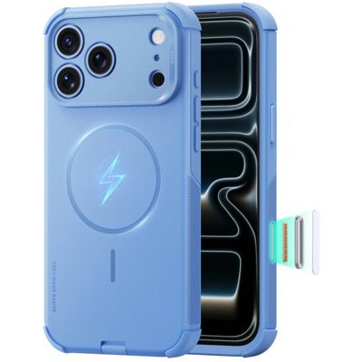 Etui ESR Cyber Tough MagSafe do Apple iPhone 17 Pro/18 Pro Jasnoniebieski