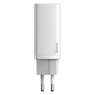 Baseus GaN2 Lite szybka ładowarka sieciowa 65W USB / USB Typ C Quick Charge 3.0 Power Delivery (azotek galu) biały (CCGAN2L-B02) - Ładowarki do telefonów - miniaturka - grafika 2