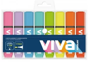 Zakreślacz Fluo Viva (6) Komplet Tierra Tres - Zakreślacze - miniaturka - grafika 1