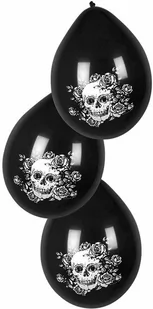 Balony lateksowe Meksykańska Czacha - 25 cm - 6 szt. - Halloween - miniaturka - grafika 1