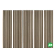 Inne meble biurowe - Drewniany panel akustyczny, 2400 x 600 mm, 5 szt, orzech - miniaturka - grafika 1