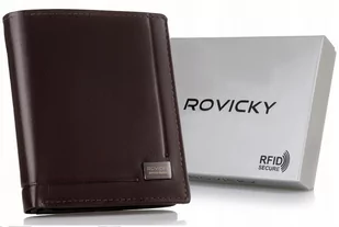 Klasyczny portfel męski ze skóry naturalnej - Rovicky - Portfele - miniaturka - grafika 1