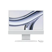 Zestawy komputerowe - Apple iMac 24" 4,5K Retina M3 8-core CPU + 10-core GPU / 16GB / 512GB SSD / Gigabit Ethernet / Srebrny (Silver) - miniaturka - grafika 1