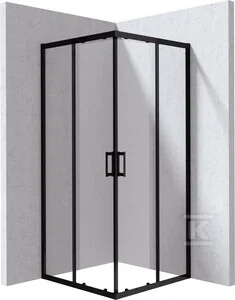 Kabina Onnline New kwadratowa, profil nero, szkło transparentne 90x195cm - Kabiny prysznicowe - miniaturka - grafika 1