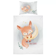 Pościel dla dzieci - Pościel niemowlęca, lis, 90 x 120 cm, szara - miniaturka - grafika 1