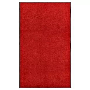 vidaXL Wycieraczka z możliwością prania, czerwona, 90 x 150 cm - Wycieraczki - miniaturka - grafika 1
