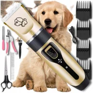 Maszynki i nożyczki dla psów - MASZYNKA DO STRZYŻENIA PSA PSÓW BEZPRZEWODOWA CICHA ZESTAW GROOMERSKI 11EL. - miniaturka - grafika 1
