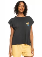 Koszulki sportowe damskie - Damski t-shirt z nadrukiem Roxy Unite TH Wave - czarny - ROXY - miniaturka - grafika 1