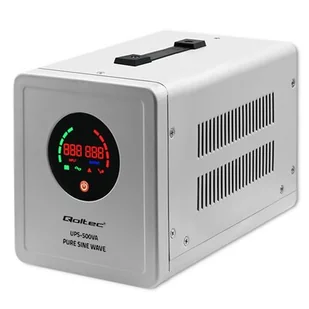 QOLTEC ZASILACZ AWARYJNY PURE SINE WAVE UPS | 500VA | 350W | SZARY - Zasilacze awaryjne UPS - miniaturka - grafika 1