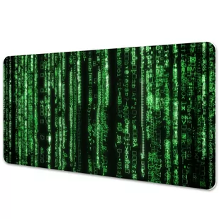 Podkładka na biurko Abstrakcyjne zielone znaki 90x45 cm - Podkładki na biurko - miniaturka - grafika 1