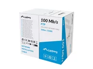 Patchcordy - Lanberg kabel LAN FTP 100Mb/s 100m linka CCA szary LCF5-11CC-0100-S - miniaturka - grafika 1