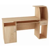 Biurka - Nowoczesne biurko do komputera dąb sonoma K0-P18 - miniaturka - grafika 1