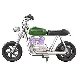 Elektryczny motocykl dla dzieci HYPER GOGO Pioneer 12 Plus z aplikacją, 5.2Ah 160W z oponami 12'x3', zasięg 12KM - zielony - Motocykle - miniaturka - grafika 1