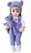 Lalki dla dziewczynek - Lalka typ Reborn Lalka Realistyczna Vinil Włosy Blond Maskotka 55cm - miniaturka - grafika 1