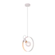 Lampy sufitowe - Biała lampa wisząca koło w skandynawskim stylu - 8X V056 S6-R34 - miniaturka - grafika 1