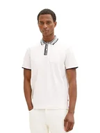 Koszulki męskie - TOM TAILOR Męska koszulka polo z kieszenią na piersi, 10332 – Off White, S - miniaturka - grafika 1