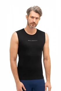Koszulki sportowe męskie - Bezrękawnik termoaktywny męski Brubeck 3D PRO SL10450 czarny - grafika 1