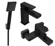 Zestawy baterii łazienkowych - Mexen Mino R45 zestaw wannowy, czarny - 72403R45-70 - miniaturka - grafika 1