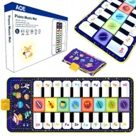 Zabawki interaktywne dla dzieci - MATA MUZYCZNA 120X49 cm DO TAŃCZENIA PIANINKO NAGRYWA DLA DZIECI DO ZABAWY - miniaturka - grafika 1