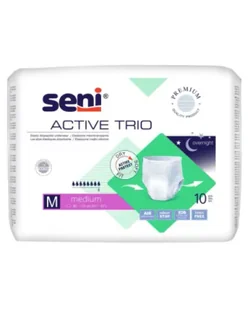 Seni Active Trio Majtki chłonne M, 10 sztuk - Pieluchy dla dorosłych - miniaturka - grafika 1