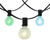 Lampy ogrodowe - QAZQA Buiten lichtslinger 10 m incl. LED 10-lichts RGBW solar - Russell - miniaturka - grafika 1