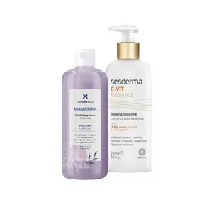 Sesderma promocyjny zestaw - Abradermol wulkaniczny peeling złuszczający 250 ml + C-Vit Radiance mleczko do ciała 250 ml - Zestawy kosmetyków damskich - miniaturka - grafika 1