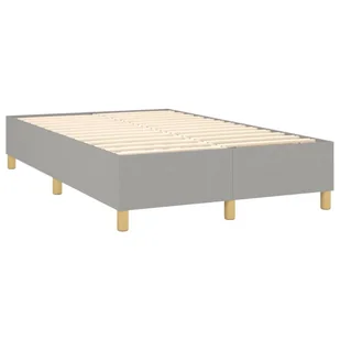 Lumarko Łóżko kontynentalne z materacem, jasnoszare, tkanina 120x200 cm - Łóżka Lumarko Łóżko kontynentalne z materacem, jasnoszare, tkanina 120x200 cm - Łóżka - miniaturka - grafika 5