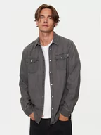 Koszule męskie - Pepe Jeans Koszula jeansowa PM308586 Szary Regular Fit - miniaturka - grafika 1