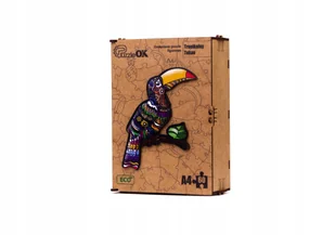 Puzzle Drewniane EKO 60 Tropikalny Tukan A4 PuzA4-01719 - Puzzle - miniaturka - grafika 2