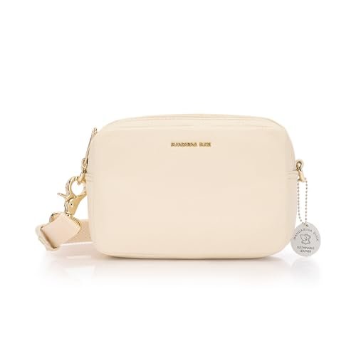 Mandarina Duck Mellow skórzana torba do aparatu, damska, Almond