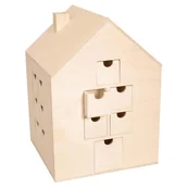 Ozdoby bożonarodzeniowe - ARTEMIO Home Kalendarz adwentowy - Drewno - 24 szuflady do wypełnienia czekoladkami i niespodziankami - miniaturka - grafika 1