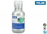 Przybory szkolne - MILAN Farba tempera 125 ml srebrna - miniaturka - grafika 1