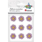 Pozostałe akcesoria dla plastyków - Titanum Kwiatki samoprzylepne z żywicy stokrotki mix 9szt - miniaturka - grafika 1