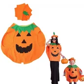 Stroje karnawałowe - Przebranie dyni ozdoba na Halloween strój z czapką - miniaturka - grafika 1