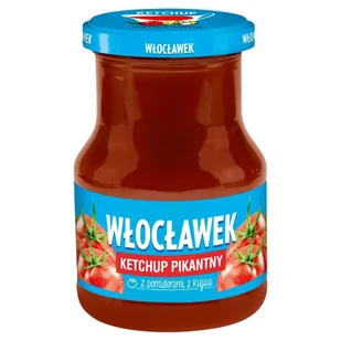Włocławek Ketchup pomidorowy pikantny 380g - Koncentraty warzywne, przeciery - miniaturka - grafika 1